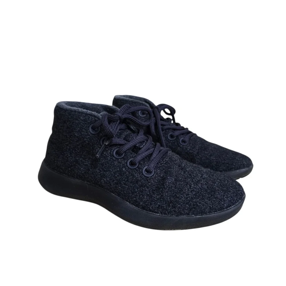 Allbirds Wool Runner-up Mizzle Navy Blue High Top Sneakers Womens Size 8 Gorp